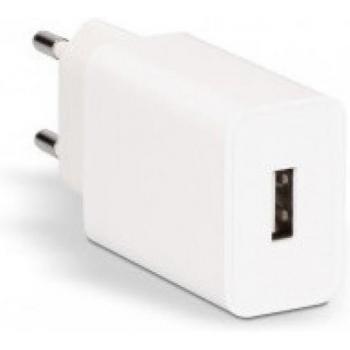 Cargador de Red Ksix BXCD2AB 5V/2.4A con 1 Puerto USB en Color Blanco