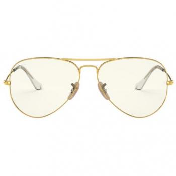Ray-Ban RB3025 Aviator Large Metal Blue-Light Block 001/5F Men's Eyeglasses Gold Size 55 (Frame Only) - Blue Light Block Available