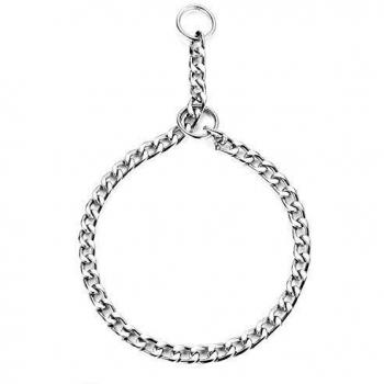 HAPPY HACHI Collar Perros Cadena Consistente 60 cm, Collares Ahogo Estrangulador Acero Serpiente Metal para Perro Adiestramiento Educacion