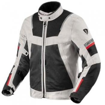 Chaqueta textil impermeable para motocicletas Revit Tornado 4 H2O Gris Plata XL