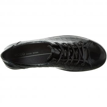 Ecco Soft 2.0, Zapatos de Cordones Derby para Mujer, Negro
