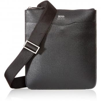 BOSS - Signature_s Zip Env, Shoppers y bolsos de hombro Hombre, Negro