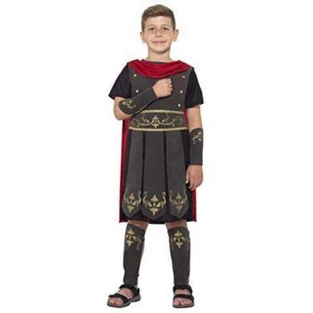 Roman Soldier Boys Costume - Black Gladiator Outfit