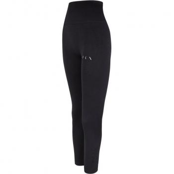 Leggins de mujer Minali Born Living Yoga, Seamless, 3/4, color negro, talla S
