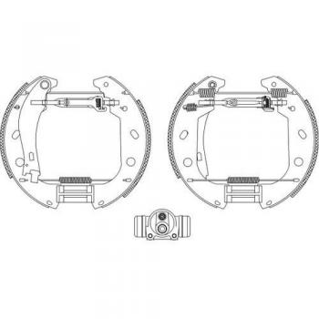 Kit de frenos de tambor HELLA 8DB 355 004-471 para FIAT Multipla y Palio I Weekend con cilindro de rueda y elemento de ajuste