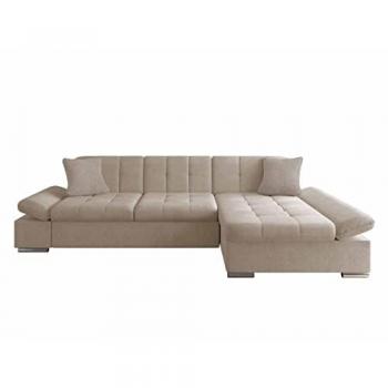 Sofá rinconero Comfivo 152 con función de descanso y caja de ropa de cama, 278x161x76cm