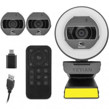 YEYIAN Webcam Streaming Autofocus Micrófono Dual Reducción de Ruido
