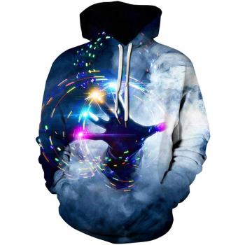 Ocean Plus Hombres Manga Larga Sudadera con Capucha Gráfico Sudaderas del Bolsillo del Canguro Suéter Navidad Hoodie Halloween Jersey