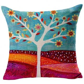 Sannysis® Cojín árbol Cubiertas; Cama Coche Impreso Sofá vintage almohada