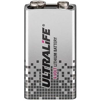 Batería de Litio 9V Ultralife U9VL-J - 1200 mAh, Larga Duración hasta 10 años