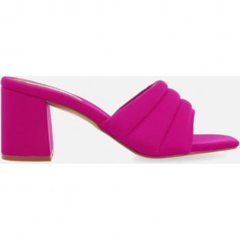 Sandalias fucsia de tacón destalonadas para mujer Bucoda