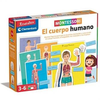 Clementoni- Montessori El Cuerpo Humano, Juego Educativo Montessori, a Partir de 3 años (55476