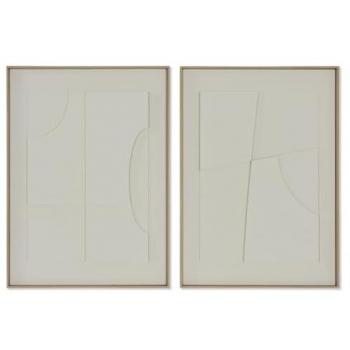Cuadro Abstracto Escandinavo Home Esprit 55 x 4 x 75 cm (2 Unidades)