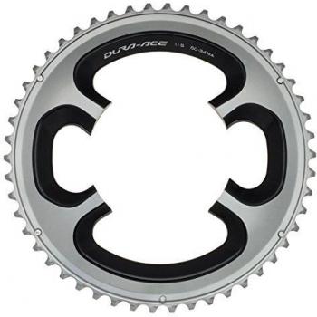Shimano Dura Ace 9000 Plato Doble 50D/34, Color Plata, Talla Única