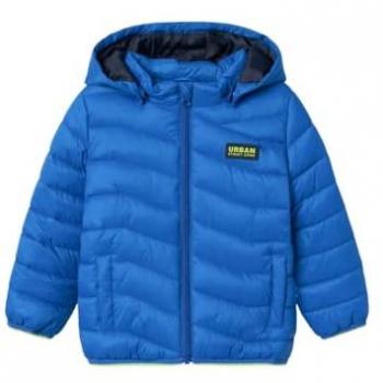 Chaqueta de invierno para niños Nmmmonay con capucha en color zafiro oscuro, talla 104