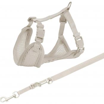Arnés Acolchado TRIXIE Junior con Correa para Cachorros M-L: 36-50 cm, 2 m, Gris Claro