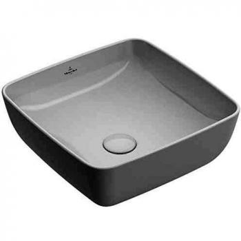 Lavabo sobre encimera cuadrado Villeroy & Boch Artis 410x410 mm, sin agujero para grifo, sin desagüe, color blanco con CeramicPlus