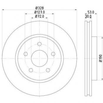 Disco de freno HELLA 8DD 355 129-051 alta calidad