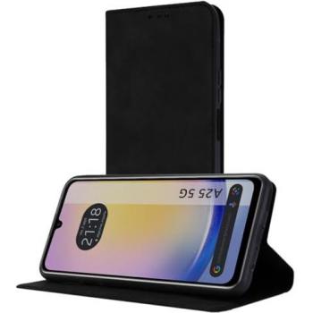 Funda Libro de Polipiel Negra con Tarjetero para Samsung Galaxy A25 5G