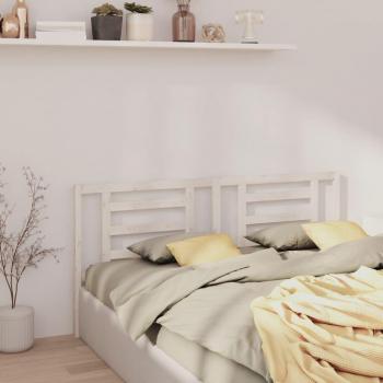 Cabecero de cama de madera maciza de pino blanco 206x4x100 cm