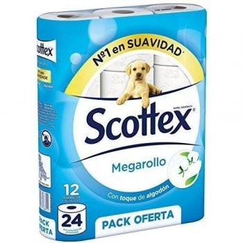 Scottex Megarollo Papel Higiénico Seco 12 rollos