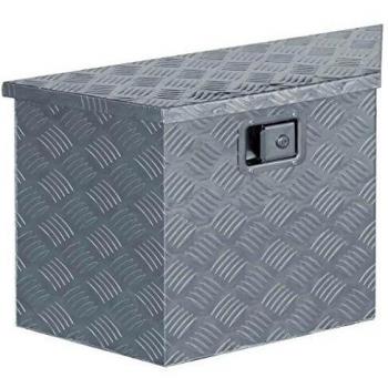 Trapezoid Aluminum Storage Box 70x24x42 cm Silver