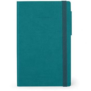 Cuaderno Legami My Notebook M Punteado Verde Malaquita, Mediano, 192 Páginas, Cubierta de PU Suave, Papel FSC® 100 g/m², Doble Marcador y Cierre Elástico,