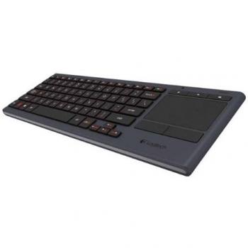 Logitech K830 - Teclado (Estándar, Inalámbrico, RF Wireless, QWERTY, LED, Negro)