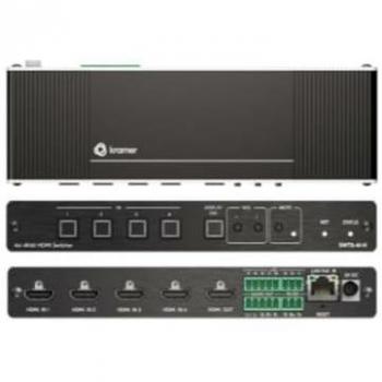 Kramer Electronics SWT3-41-H - Switch HDMI 4x1 con capacidad de conmutación automática, soporte para resolución hasta 4K a 60Hz, compatible con HDCP, incluye indicadores LED y alimentación externa
