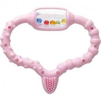 Curaprox Baby Waking Senses Teething Ring with Massage Brush and Rattle 1 pc