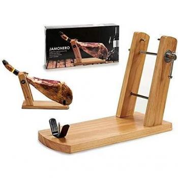 BigBuy Cooking Jamonero De Madera Pino