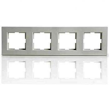 Greenice | Marco 4 Elementos Panasonic Karre Horizontal/Vertical Tecnopolímero Blanco