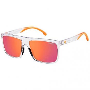 Carrera 8055/S Sunglasses - Size: ONESIZE, Square, Mens, Crystal Red Mirror, Transparent, Multi-Coloured