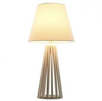 Lámpara de mesa Home ESPRIT Blanco Madera 50 W 220 V 30 x 30 x 61 cm