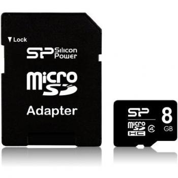Silicon Power Micro SDHC Secure Digital - 8192 MB