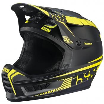 IXS Xact - Casco Completo, Negro y Verde Lima, Contorno de la Cabeza 49-52 cm, 2017 Downhill