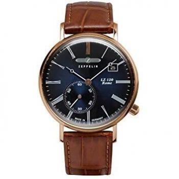 Zeppelin LZ120 Rome Lady - Reloj de Pulsera para Mujer con Movimiento de Cuarzo Suizo y Correa de Piel de Vaca