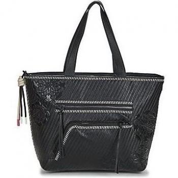 Desigual Softfree Pravia Zipper Shopper Bolso Grande con Relieve Negro 23WAXP68