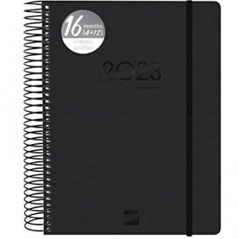 Finocam - Agenda 2022 2023 Ikon 16 meses 1 Día Página Septiembre 2022 - Diciembre 2023 (16 meses) Negro