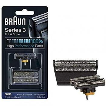 Cuchilla de Afeitar Braun 30b Negra y Plateada