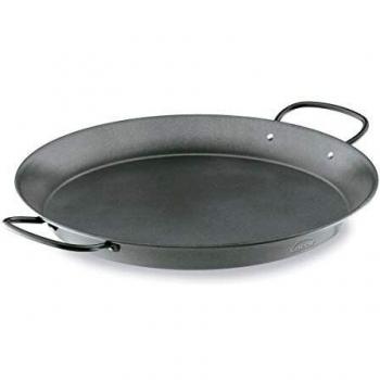 Lacor - 60144 - Paellera de Acero al Carbono, Antiadherente, Apta para cocina de Gas, Vitrocerámica, Electríca, Recubrimiento ecológico, Capacidad para 12 raciones, 45 cm