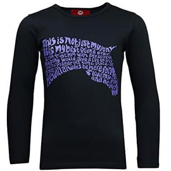 Camiseta de manga larga negra para niños Horka Winner, talla 128