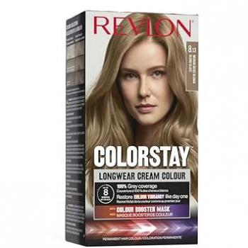 Revlon Colorstay Tinte Permanente Rubio Claro Beige #8,13, Crema de Larga Duración, Incluye Mascarilla Potenciadora del Color, Hasta 8 Semanas de Color