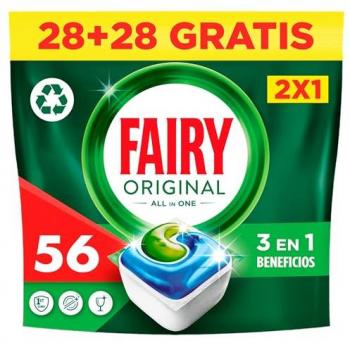 Fairy Original Cápsulas de Lavavajillas Todo en Uno 56 Unidades
