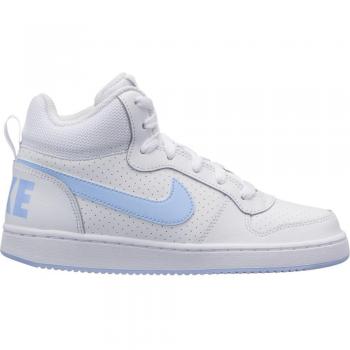 Nike Court Borough Mid (GS), Zapatillas de Baloncesto para Mujer, (White/Royal Tint 103), 37.5 EU