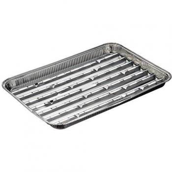 Bandejas de Aluminio Desechables para Barbacoa Rectangulares - Paquete de 5 (34,5 cm x 22,4 cm y 23 cm x 24 cm)