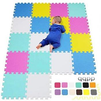 qqpp Alfombra Puzzle para Niños Bebe Infantil - Suelo de Goma EVA Suave. 18 Piezas
