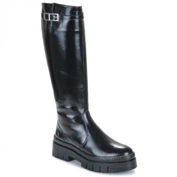 Botas de Piel para Mujer Art 1959 Nappa Brillante Negro/Ambra, Planas, con Cremallera, Casual, Talla 41 EU