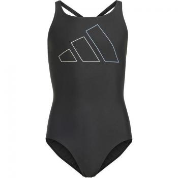 Bañador de natación Adidas Big Bars niña negro 140