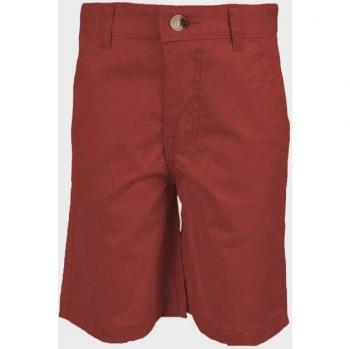 Bermuda de bebé niño granate de algodón corta y estampado liso La Ormiga 1121400501